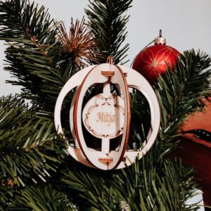 Leseni božični okrasek - praznična dekoracija za božično drevo