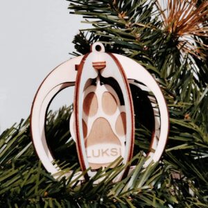 Leseni božični okrasek - praznična dekoracija za božično drevo