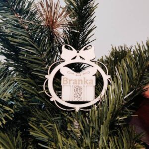 Leseni božični okrasek - praznična dekoracija za božično drevo