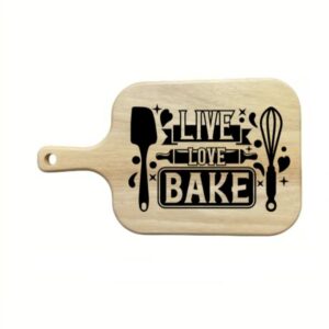 Gravirana deska za rezanje "Live Love Bake"