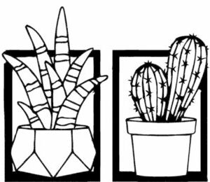 Stenska dekoracija Kaktus