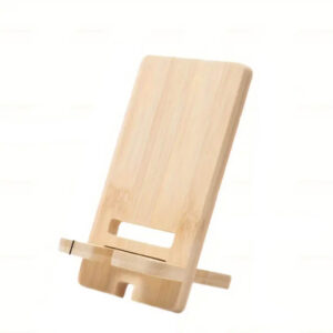 Leseno stojalo za telefon z gravuro