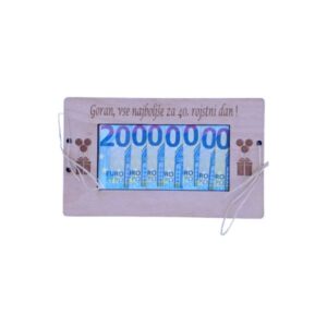 Leseni okvir za denar - Prvi milijon