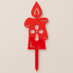 Pleksi rdeča sveča – Izrezan križ