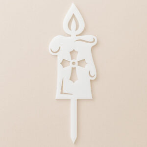 Pleksi bela sveča – Izrezan križ