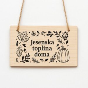 Okrasna tablica - Jesenska toplina doma