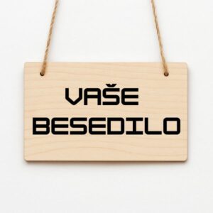 Lesena tablica z vašim besedilom